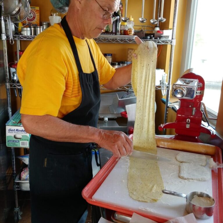 Kurt Making Cracker Dough Homemade Crackers