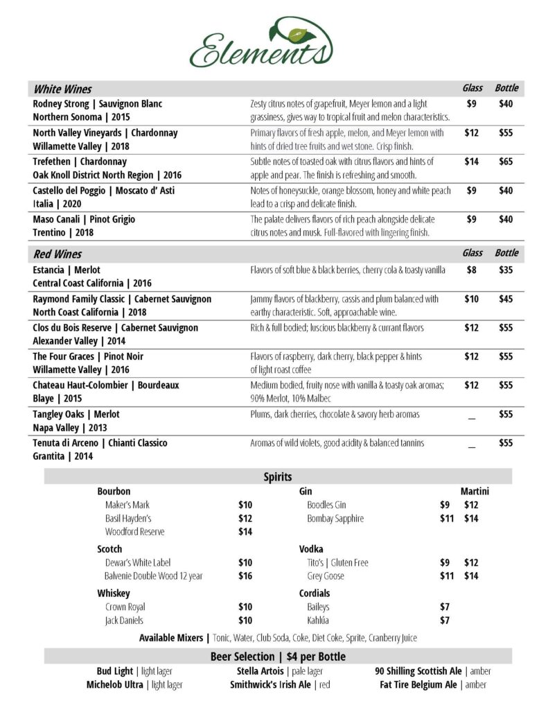 Wine Cocktails and Beer